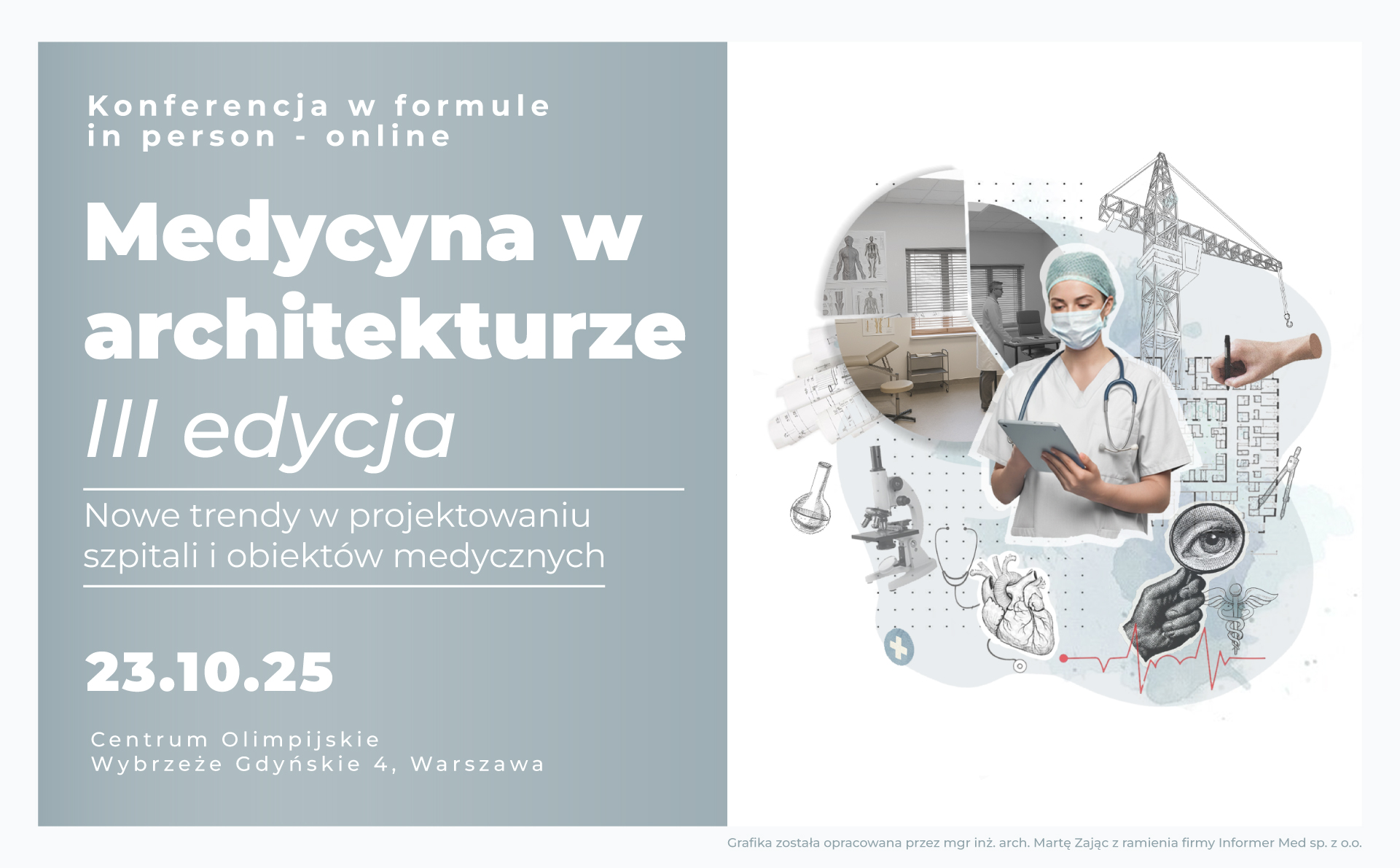Read more about the article Znamy już szczegółowy program III edycji konferencji „Medycyna w architekturze”. Zapraszamy do rejestracji